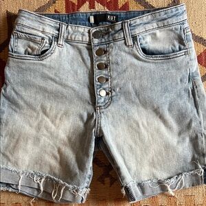 KUT boyfriend light denim shorts